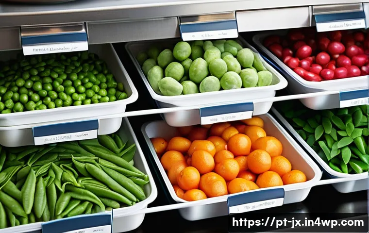 다양한 레시피 보존 방법의 장단점 - **Prompt 1: Efficient Home Food Preservation - Freezing and Organization**
A bright, clean, and ...